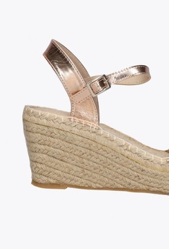 ASOS Design ozl ESPADRYLE METALICZNE SANDAŁY KOTURN 40