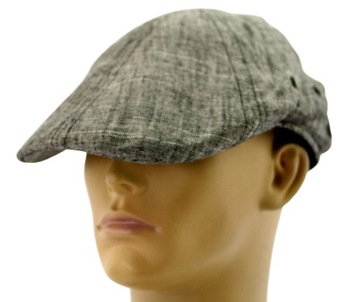 Czapka męska Kaszkiet IVY 55-58cm Bez wzoru Szary Regulowany