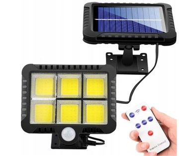 LAMPA SOLARNA Z CZUJNIKIEM RUCH ZMIERZCHU LED COB
