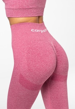 РОЗОВЫЕ БЕСШОВНЫЕ ЛЕГИНСЫ ДЛЯ ФИТНЕСА CARPATREE - M