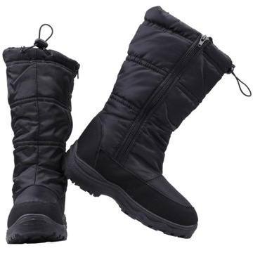 Śniegowce BOTKI DAMSKIE OCIEPLANE SOFTSHELL SUWAKI