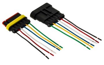 KOSTKA WTYK ZŁĄCZE HERMETYCZNE SUPERSEAL 6 PIN 1.5 Z KABLEM SAMOCHODOWE