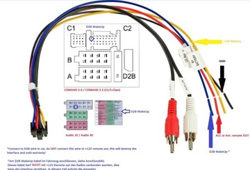 Активный адаптер для подключения усилителя Most Mercedes.
