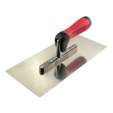 ОЛЕЙНИК Мастерок для штукатурки из нержавеющей стали 280х130х0,7 мм с двухкомпонентной ручкой