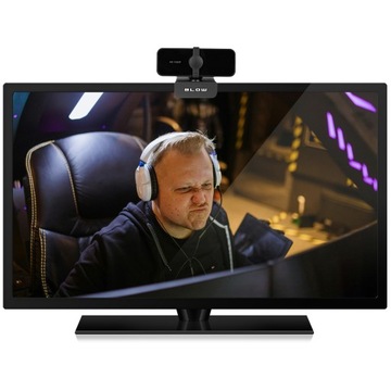 KAMERA INTERNETOWA KAMERKA DO KOMPUTERA Z MIKROFONEM ZAŚLEPKA FULL HD 1080p