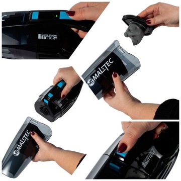 МОЩНЫЙ АВТОМОБИЛЬНЫЙ ПЫЛЕСОС ДЛЯ ВЛАЖНОЙ ОЧИСТКИ MALTEC 12в1