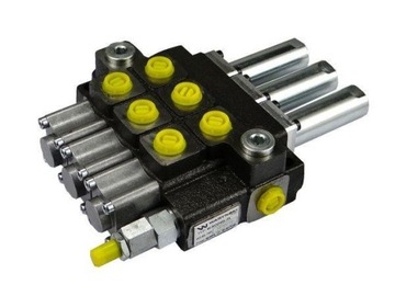 Rozdzielacz hydrauliczny 3-sekcyjny max przepływ 40L sterowany na linkę Wa