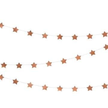 Girlanda Gwiazdki ROSEGOLD różowe złoto 3,6m