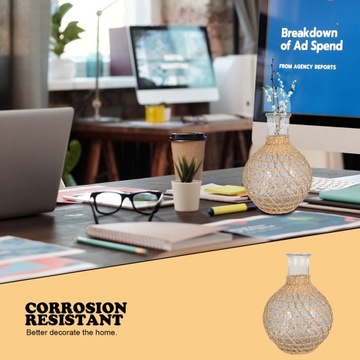 Ваза из прозрачной стеклянной бутылки, винтажный цветочный горшок