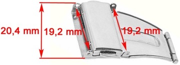 ЗАМОК БРАСЛЕТА, ЗАЖИМ 20 мм, БОКОВЫЕ КНОПКИ