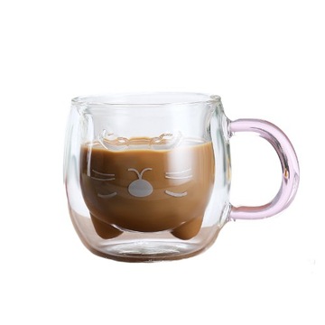 Szklanka termiczna, kubek KOT Z UCHEM 250ml kawa herbata napoje GRATISY