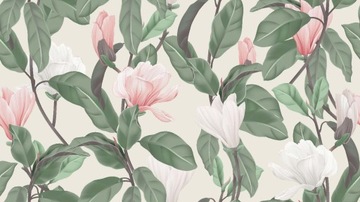 TAPETA KWIATY SYPIALNIA MAGNOLIE GAŁĘZIE 4143al
