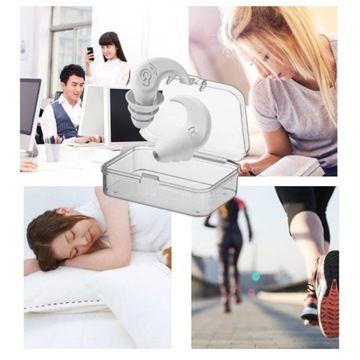 Силиконовые беруши для защиты ушей для путешествий во время сна белого цвета