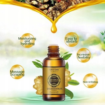 30 мл натурального имбиря для дренажа живота