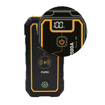 MOCNY ROZRUCH JUMP STARTER BOOSTER ROZRUSZNIK DO AUTA 2500A POWERBANK LCD