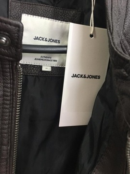 Jack&Jones, ciemnobrązowa kurtka ze stójką r. S