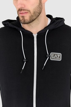EA7 Czarna bluza męska z kapturem XL