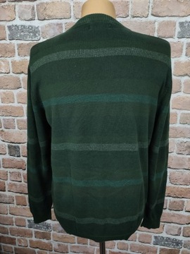 Jack&Jones Zielony SWETER z dzianiny ze wzorem w paski L