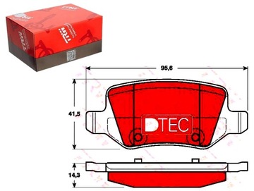 KLOCKI HAMULCOWE MERCEDES TYŁ W168 W169 W245 97-12