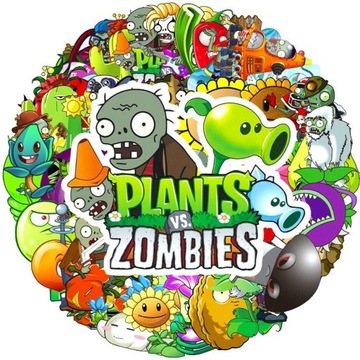 Naklejki motywacyjne Plants VS Zombies Rośliny kontra Zombie PVZ