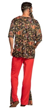 КРАСНЫЙ ХИППИ НАРЯД 70-Х ДЕТСКИЕ ЦВЕТЫ XL