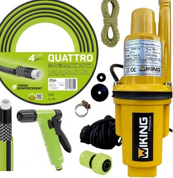 НАСОС НАДАВЛЕНИЯ для ПОЛИВАНИЯ, глубокий колодец, прочность до 8 БАР WIKING