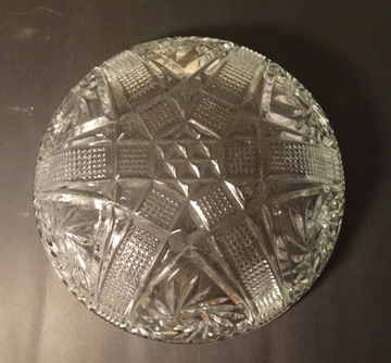 Miska kryształowa huta Ząbkowice, PRL, vintage