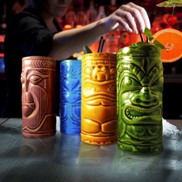 HAWAIIAN TIKI Кружки 4 шт.. Подарочный набор для напитков