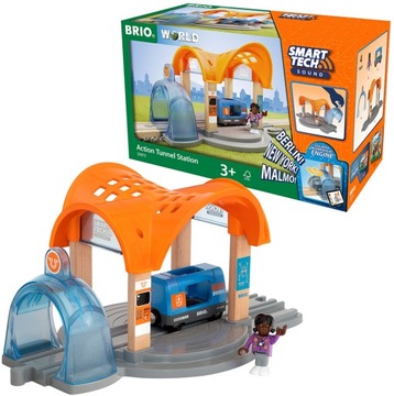 BRIO SMART TECH INTERAKTYWNA STACJA KOLEJOWA WAGON + FIGURKA 33973