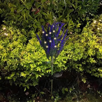 СВЕТОДИОДНАЯ СОЛНЕЧНАЯ САДОВАЯ ЛАМПА ИЗ ЛАВАНДЫ 70 СМ