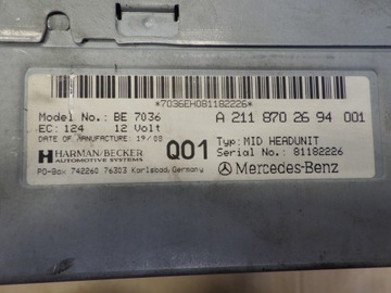 MERCEDES W211 РАДИО НАВИГАЦИЯ COMAND A2118702694