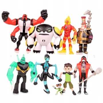 BEN TEN 10 ZESTAW 9 SZTUK FIGUREK