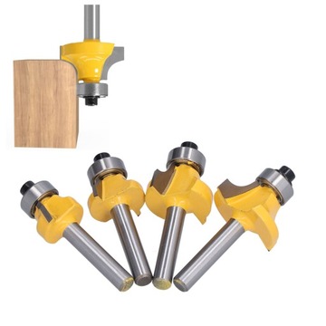 4 szt. Frezarka 1/4 cala Shank Round Over Flush