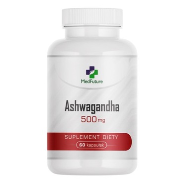 ASHWAGANDHA ekstrakt 500mg SKUTECZNA DAWKA 60kaps