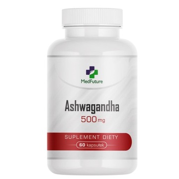 ASHWAGANDHA żeń szeń indyjski Mocny ekstrakt 500 mg PAMIĘĆ STRES