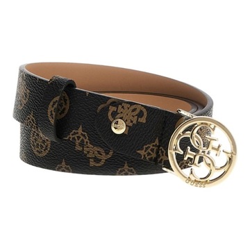 GUESS PASEK DAMSKI LORALEE ADJUSTABLE PANT BELT BRĄZOWY r.S
