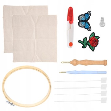 Zestaw do haftu dziurkacza Obręcze DIY Gruba