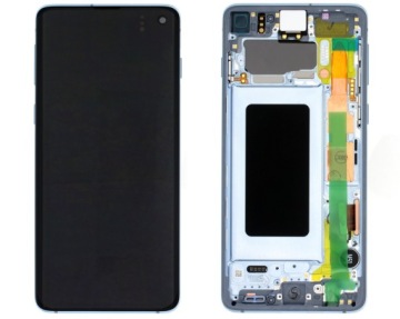 LCD displej Samsung Galaxy S10 (SM-G973) modrý s rámečkem