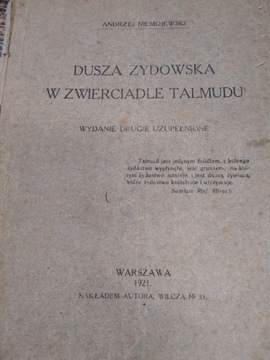 Niemojewski DUSZA ŻYDOWSKA W ZWIERCIADLE 1921