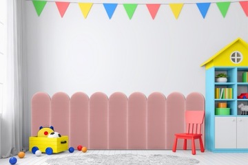 Мягкая стеновая панель VELOR FENCE 30x60 Цвет РОЗОВЫЙ