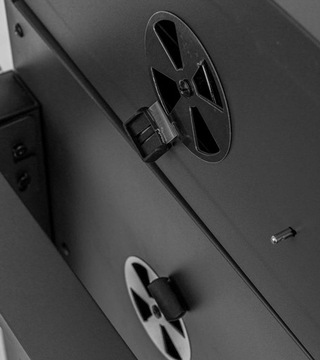 САДОВЫЙ УГОЛЬНЫЙ ГРИЛЬ НА КОЛЕСАХ Rino Garden ЧУГУННАЯ РЕШЕТКА [55см] ТЕРМОМЕТР