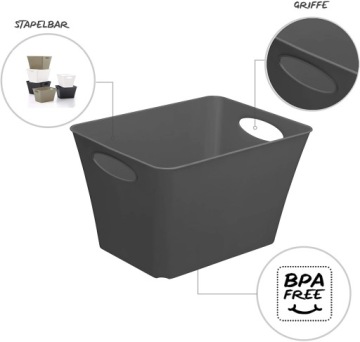 Корзина для хранения Rotho LIVING 24л антрацит