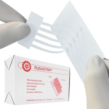 RUDASTRIP Paski do zamykania ran Nobamed 13 x 100mm 300 szt. - 50 blistrów
