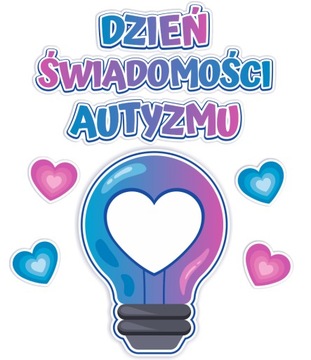 Dekoracja na gazetkę - AUTYZM - Dzień Świadomości Autyzmu (60x65cm)