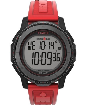 TIMEX IRONMAN TRIATHLON デジタル A859 Timex Ironman męski zegarek cyfrowy 42 mm, czarny/czarny