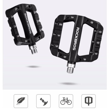 ВЕЛОСИПЕДНЫЕ ПЕДАЛИ НА ПЛАТФОРМЕ, ЧЕРНЫЕ, ЛЕГКИЕ, 9/16 ШТИФТОВ, MTB ТРЕККИНГ, НЕЙЛОН