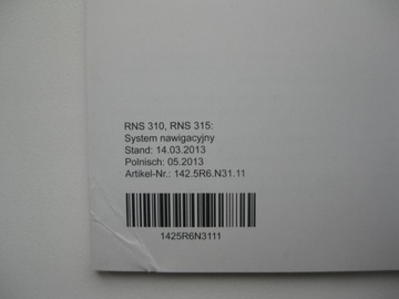 VW RNS 310 RNS 315 НАВИГАЦИЯ руководство пользователя PL