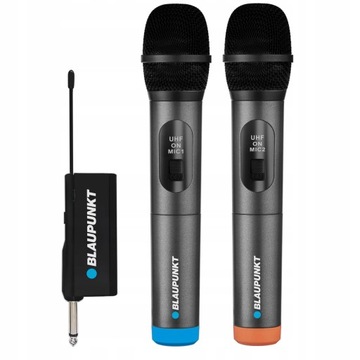 BLAUPUNKT 2 MIKROFONY BEZPRZEWODOWE UHF 65 Hz-18 kHz do 40m WM60UDB