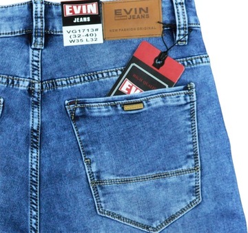 Spodnie męskie dżinsowe jeans Evin VG1713 pas 90 cm 35/32