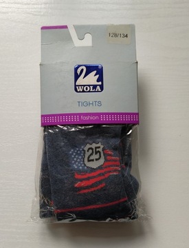 WOLA Rajstopy bawełniane chłopięce wzór r.128/134